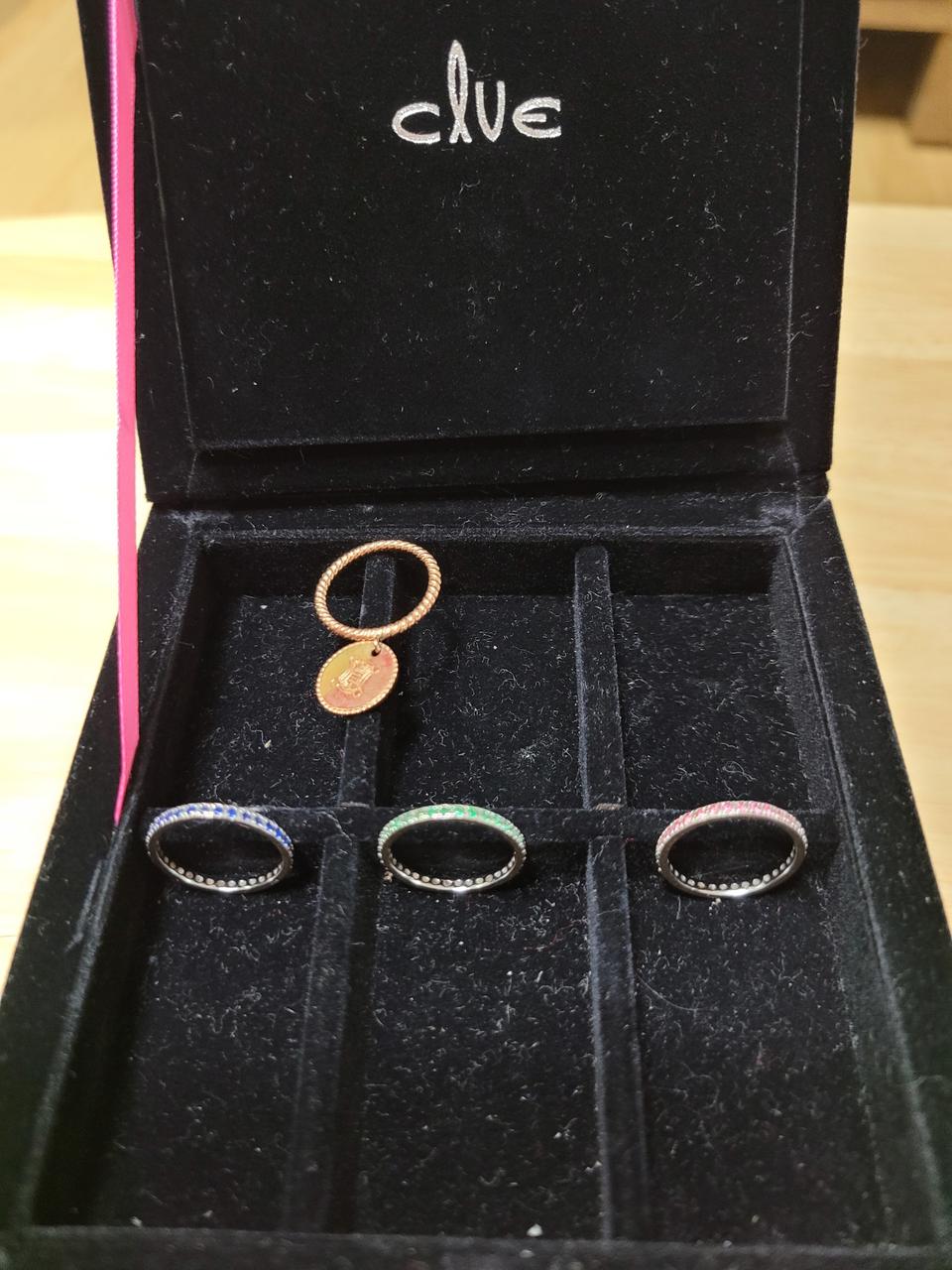 골드류반지3개와 달랑이반지1개14k