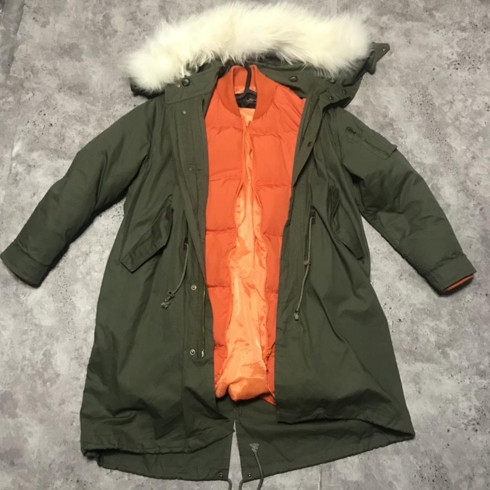 오리털 패딩 라쿤 야상