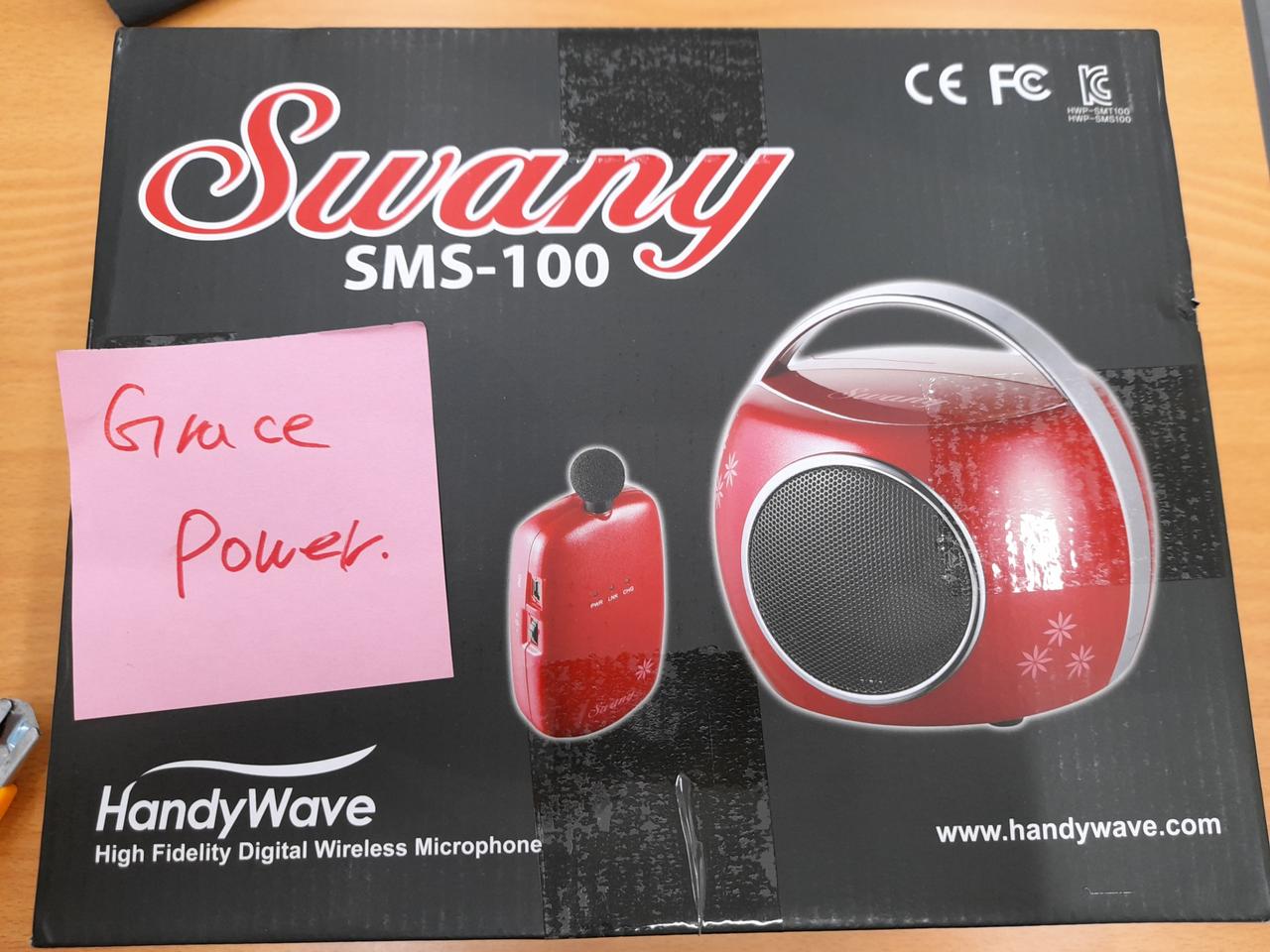 스와니폰 sms-100 블랙 강의용 무선마이크 미사용새상품
