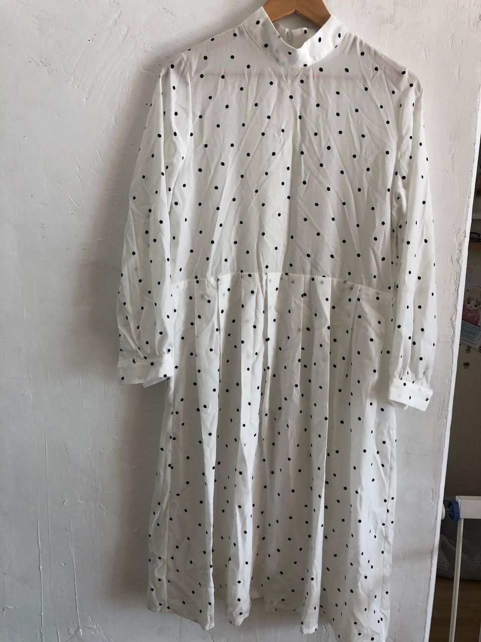 도트 롱 원피스