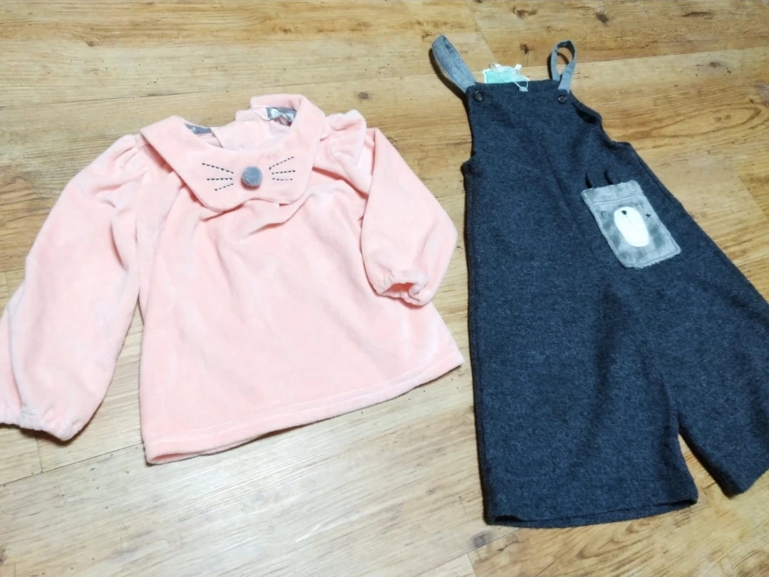 여아옷 100사이즈(티셔츠,멜빵,원피스)