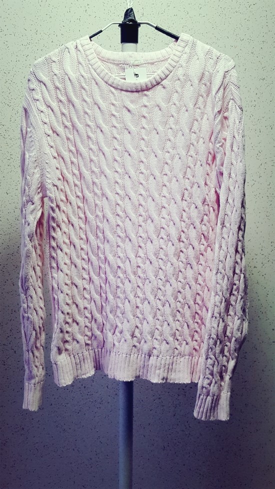 GU 여성용 L사이즈 연핑크 니트티셔츠