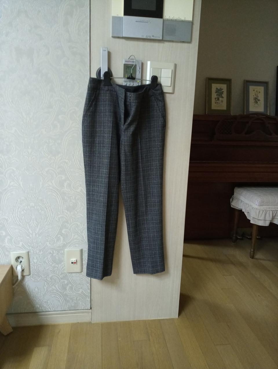 si  모직 캐시미어 함유  체크 바지  키이스  빈폴  아님