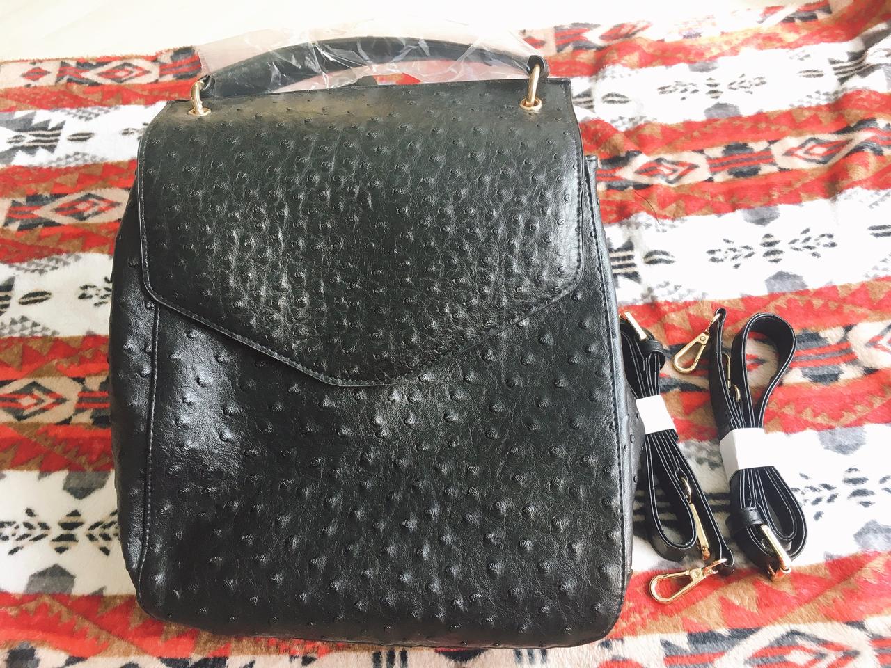 여성 카멜 가죽 백팩