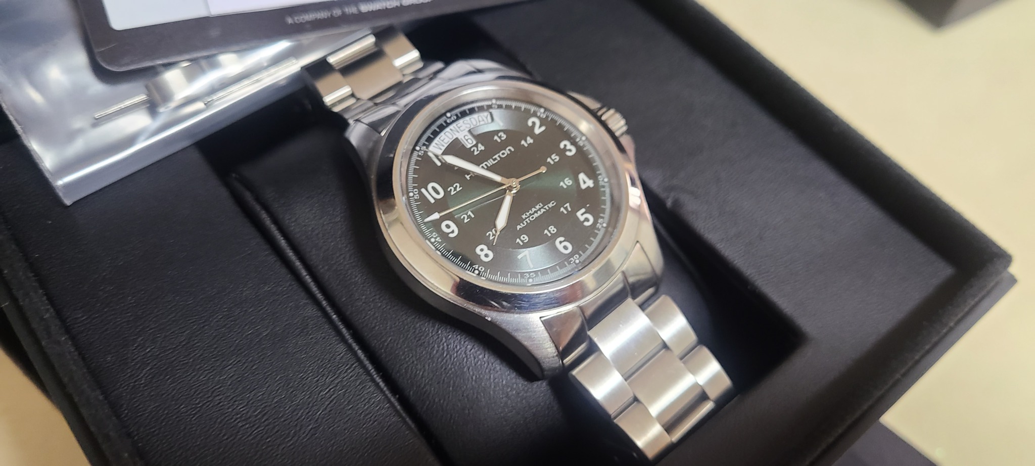 헤밀턴 카키 메케니컬 오토 데이 데이트 판매 합니다