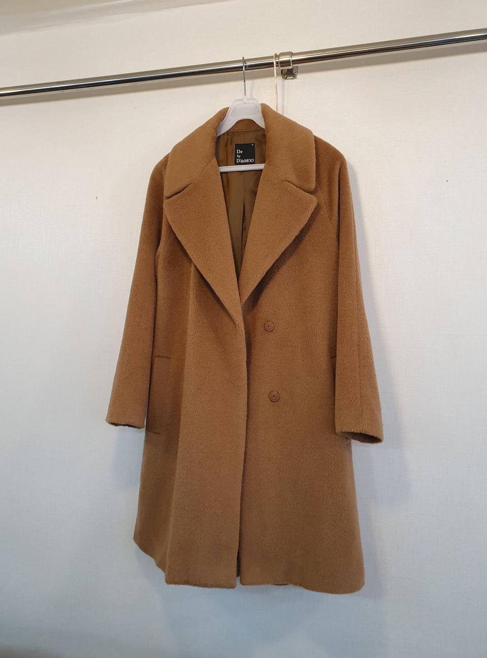 라마 & 울 혼방 코트