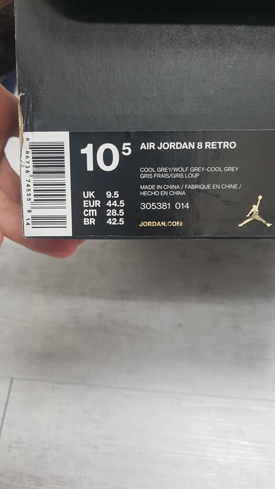 조던8 쿨그레이 285