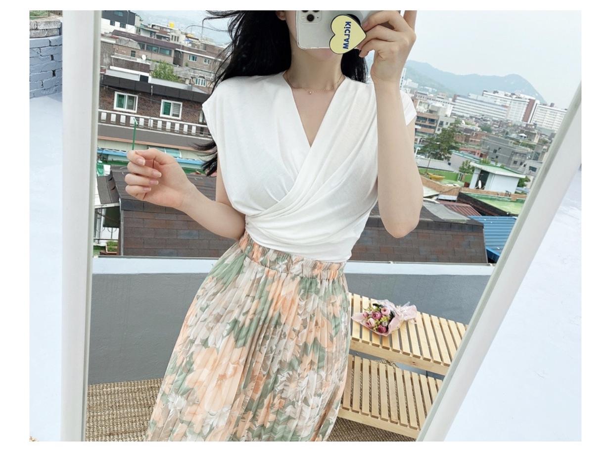 랩티셔츠 / 나시랩티셔츠 / 셔링티 / 하객룩 / 섹시티