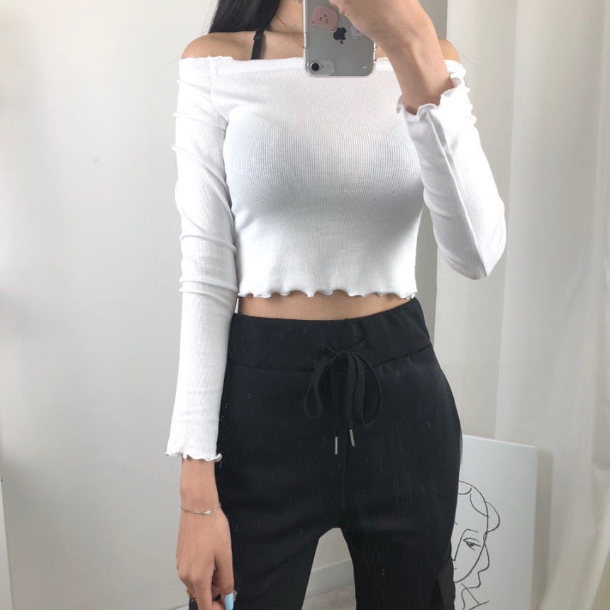 오프숄더티 / 물결티 / 크롭티 / 조거팬츠 / 브이넥니트