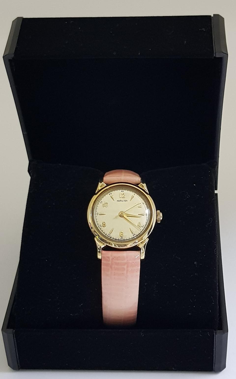 (정품)해밀턴 빈티지 금장(10k) 여성 수동 시계