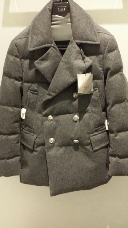 [n16251088님 결제용] 한섬 타임옴므 모직 구스다운 패딩 그레이