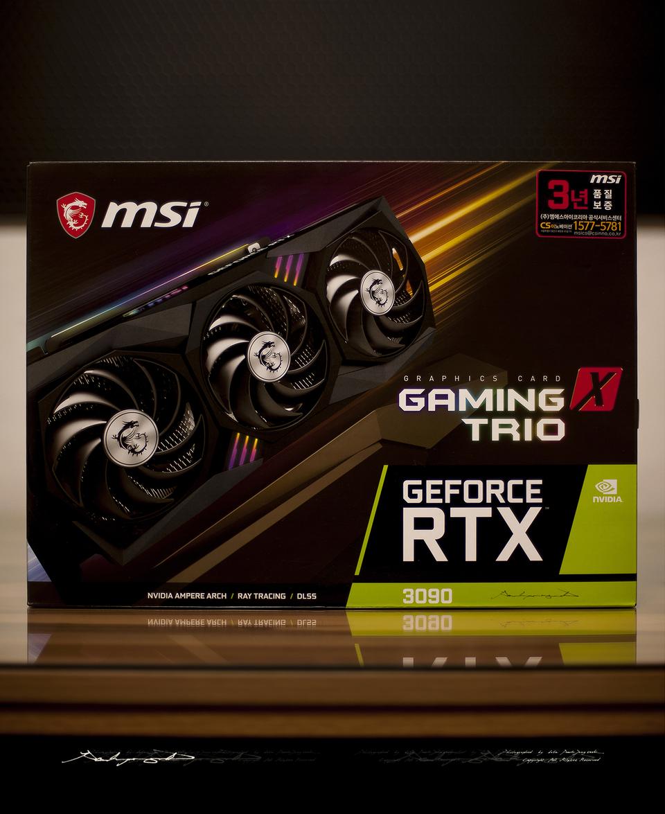 [박스미개봉 새 제품][MSI] RTX 3090 게이밍 X 트리오 D6X