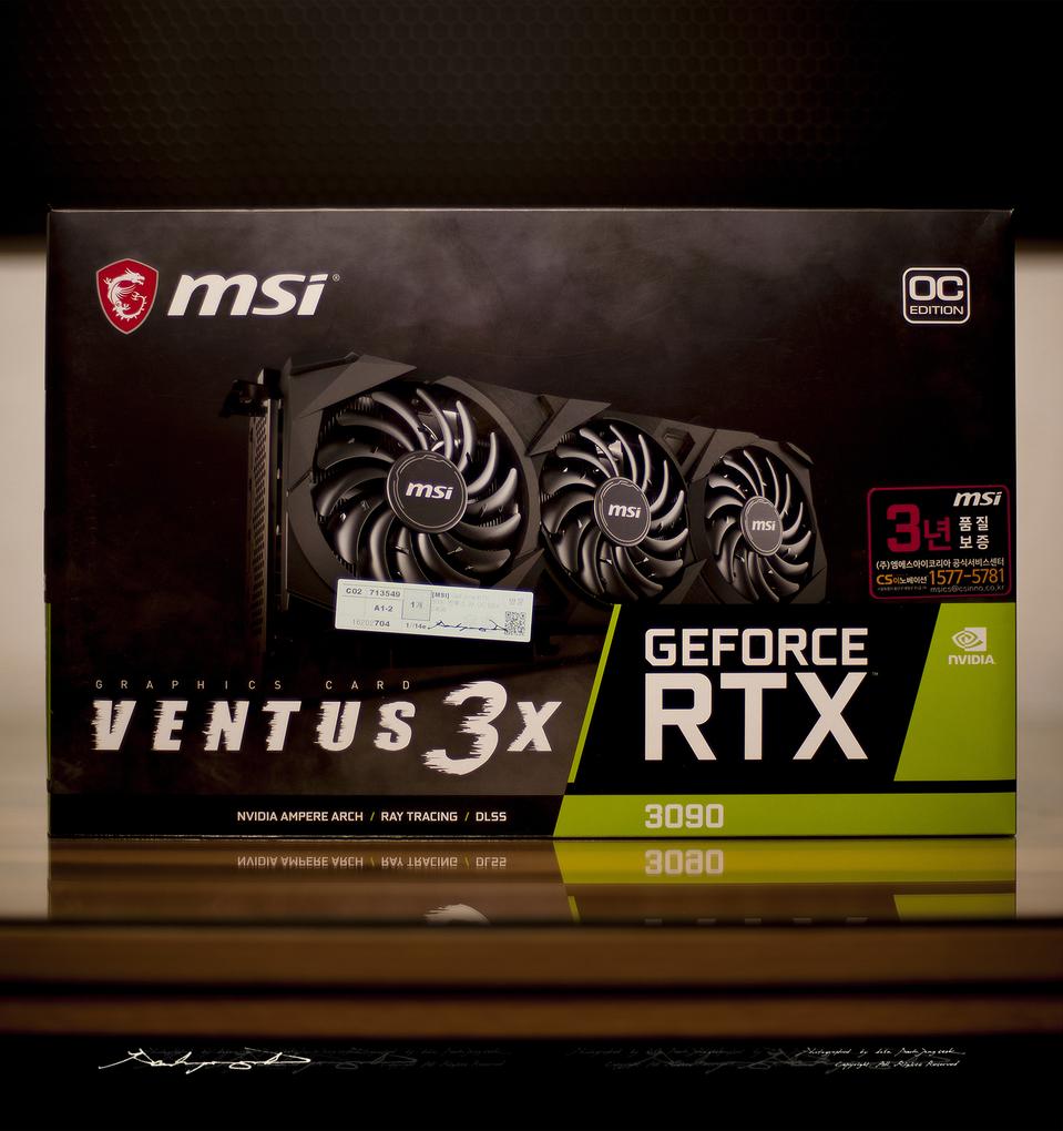 [박스미개봉 새 제품][MSI] RTX 3090 벤투스3X OC D6X