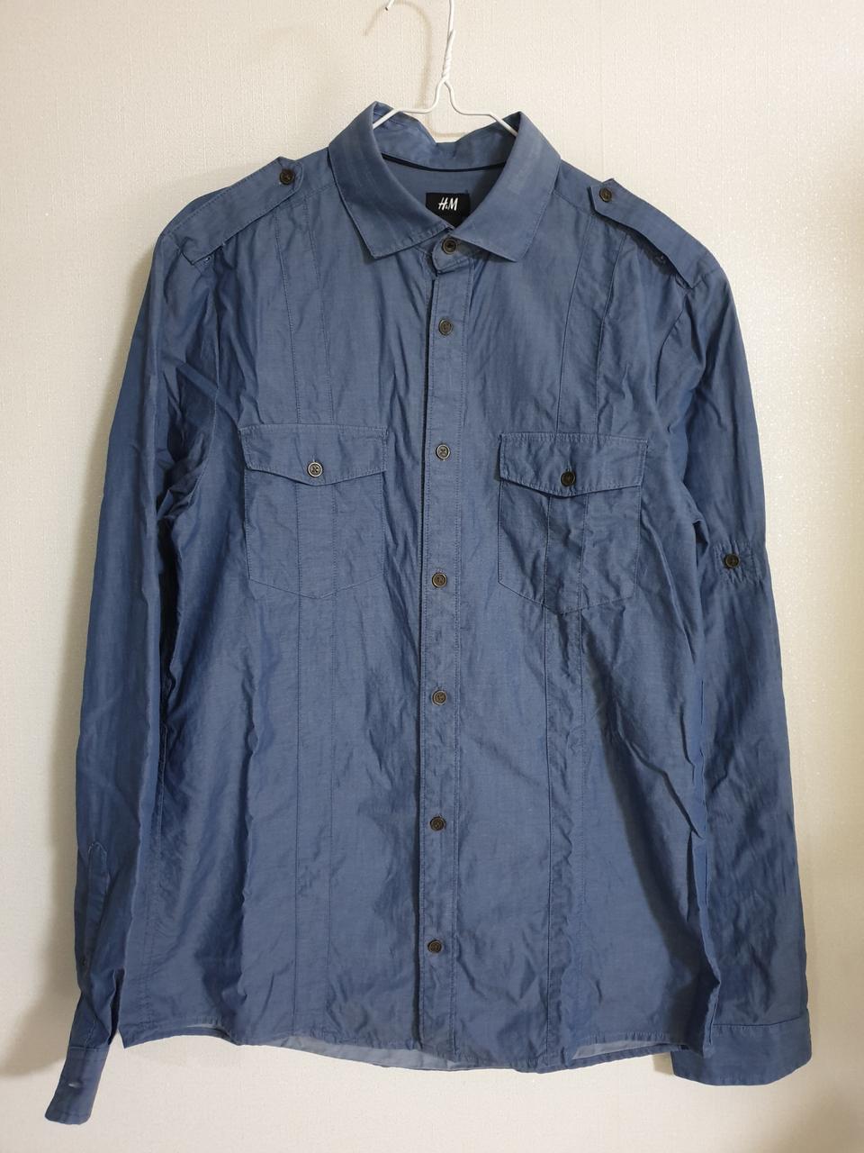 h&m 블루셔츠