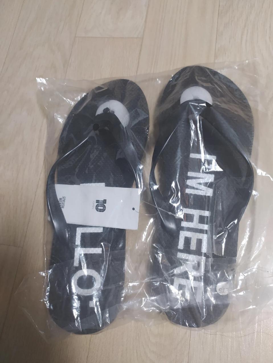 쪼리 270CM 블랙 탑텐 브랜드