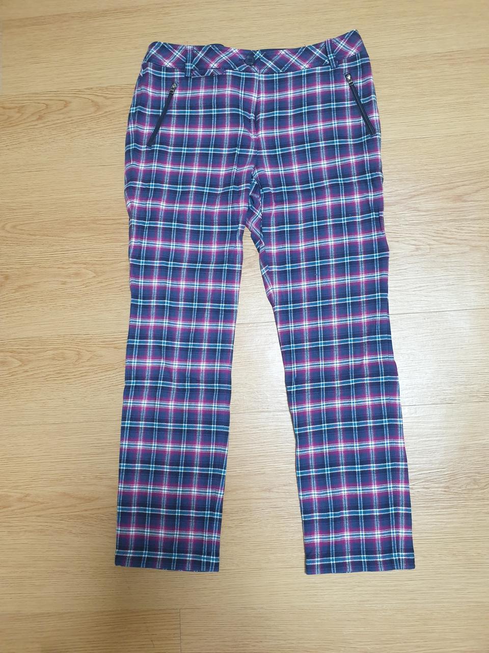 여성 체크 골프바지 (73)