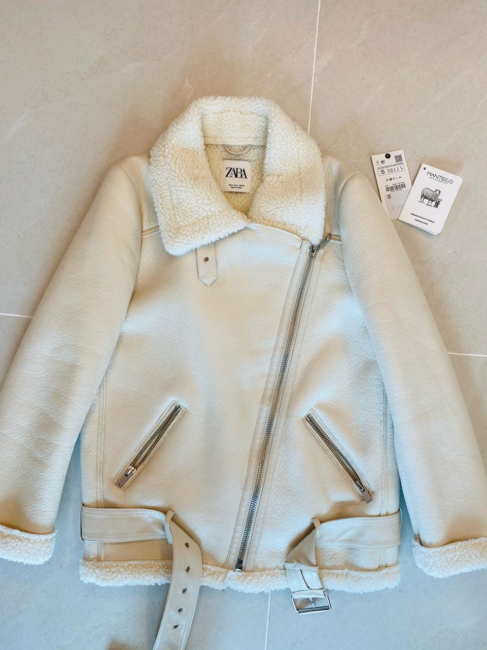 자라 양털 아이보리 무스탕 S(새상품)