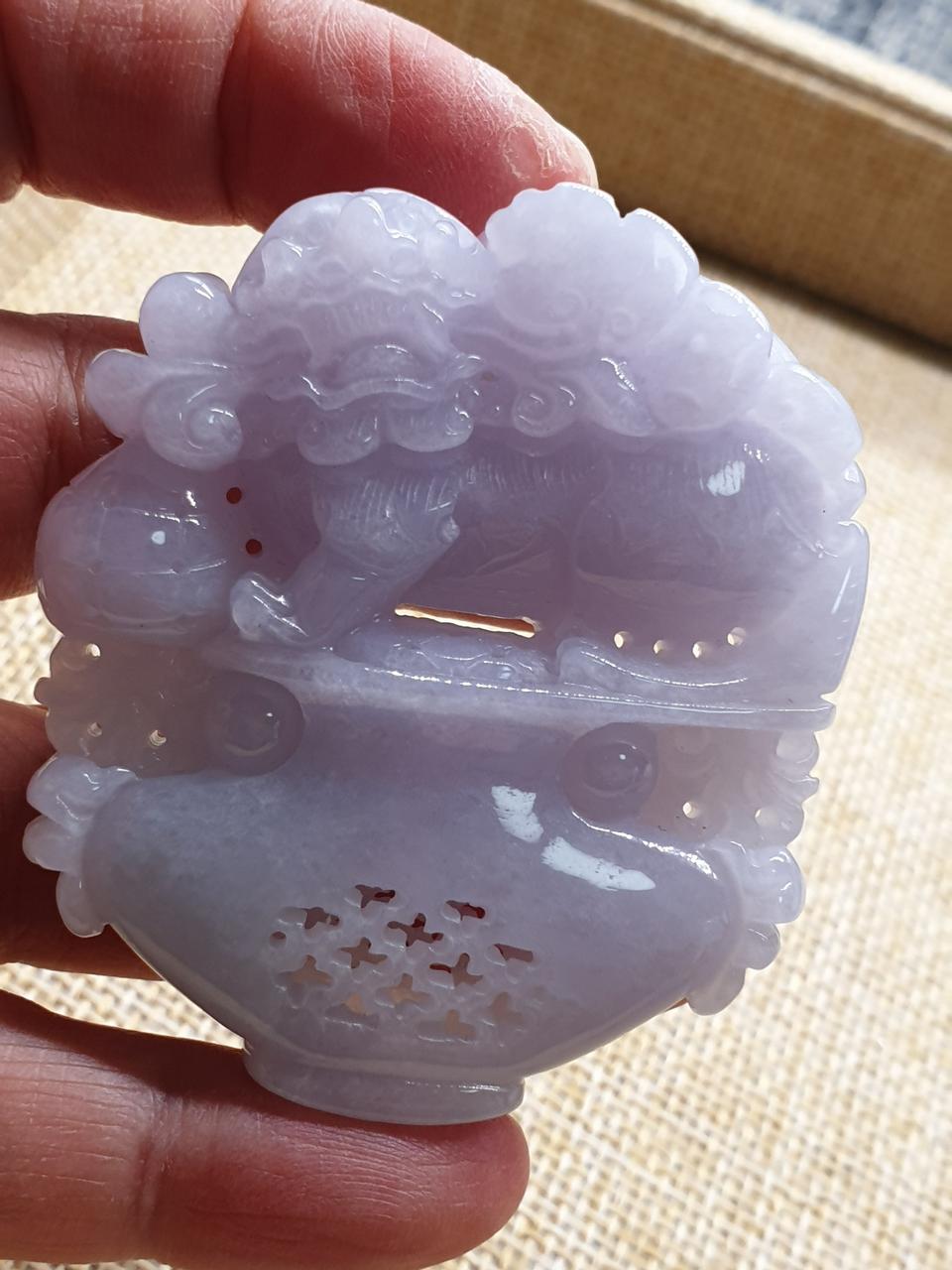 (재물.사업)천연 미얀마 Ajade 초고퀄 비취 비휴스텐드 (인증서있음)