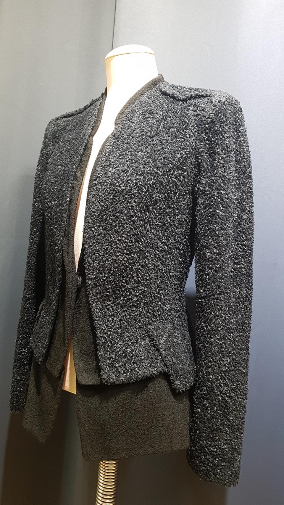 ✔(55)한섬 타임 정품 트위드 배색 셔링 쟈켓^^