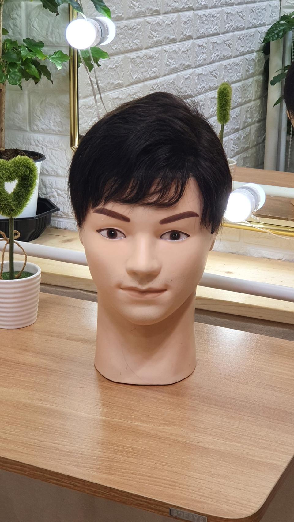 (새상품)인모 남자 부분가발,남성 부분가발