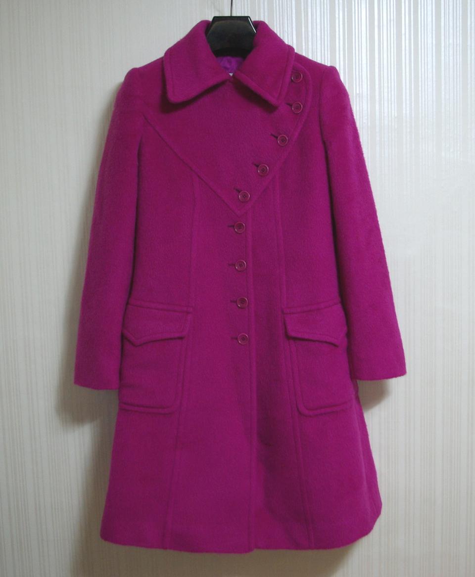 아르마니꼴레지오니 버진울+모헤어 하트문양 여성모직코트 90