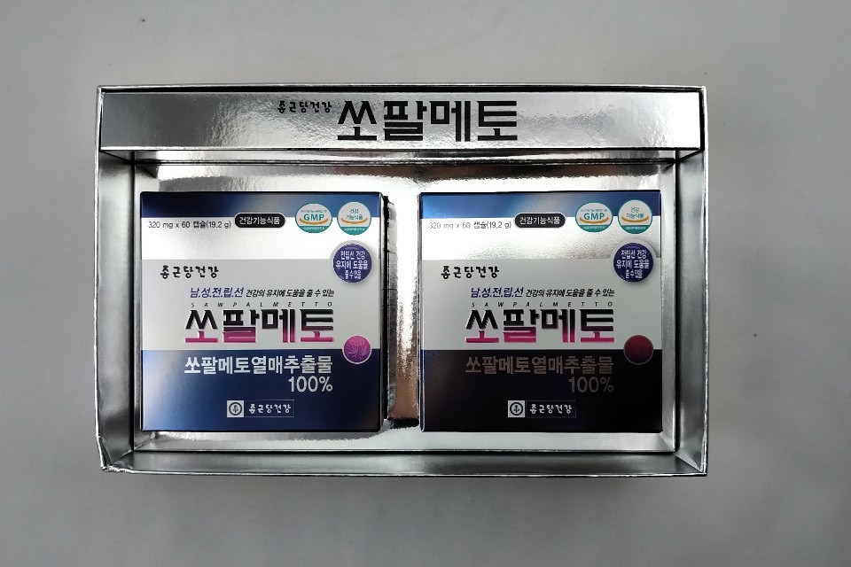 종근당건강 쏘팔메토 120 캡슐 남성 전립선 건강 유지