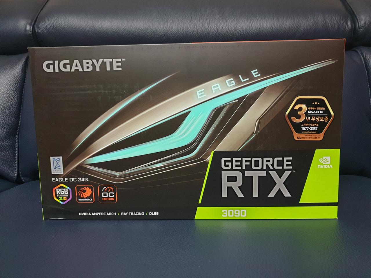 (미개봉-새제품)기가바이트 RTX 3090 EAGLE OC D6X 24G