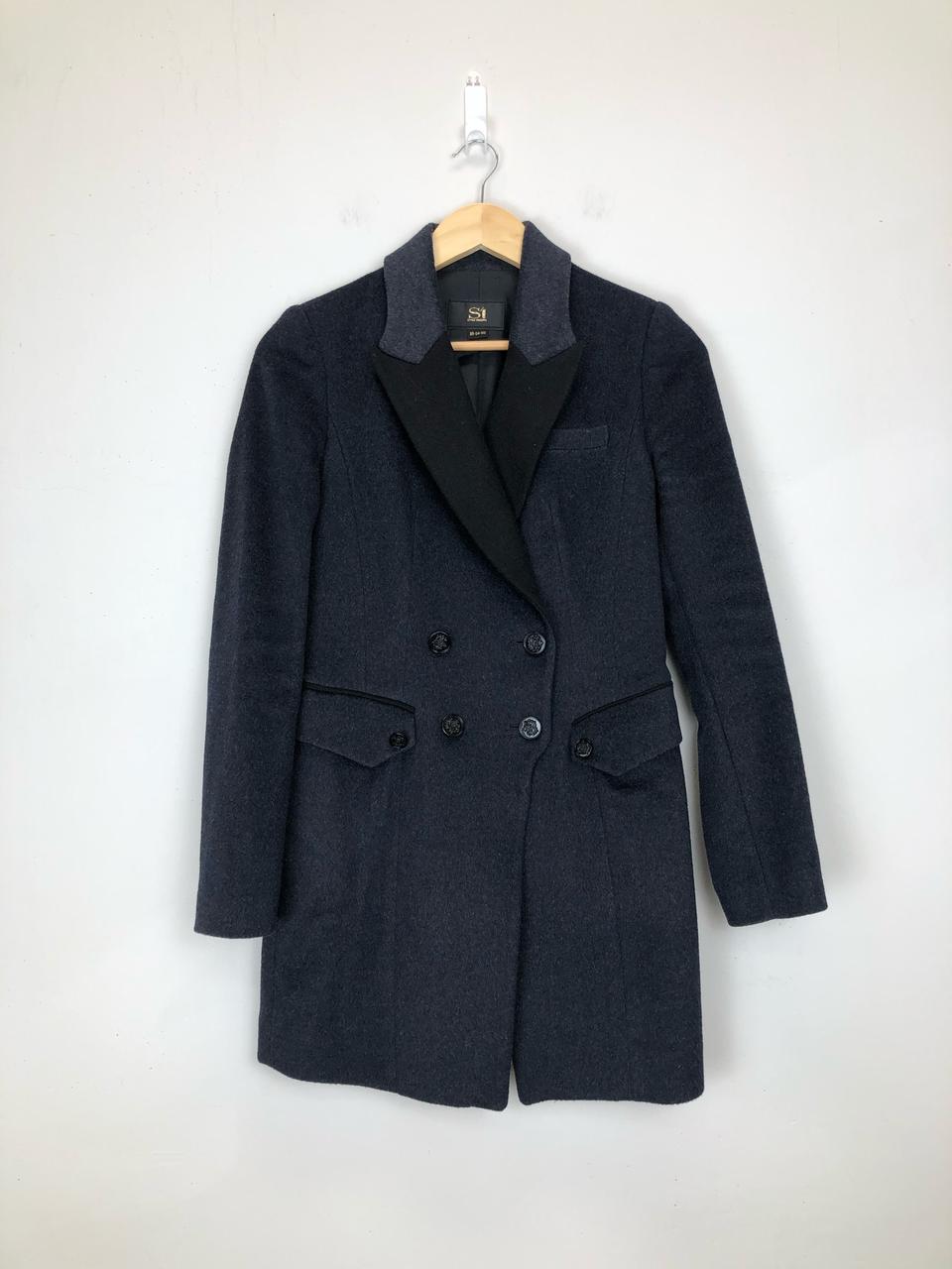 씨 여성 더블 모직 자켓