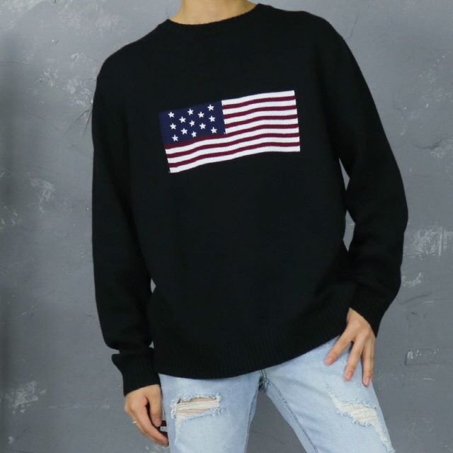 남자 USA 코튼 니트 3컬러