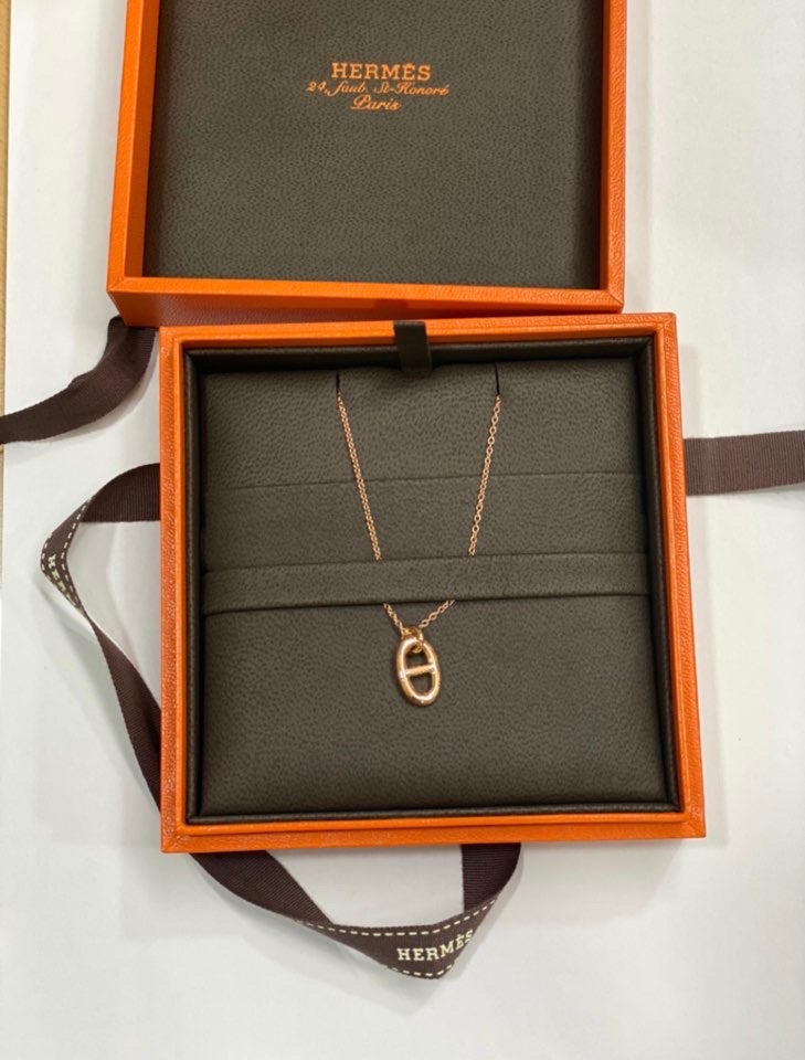 에르메스 샹달 목걸이 로즈골드 18k
