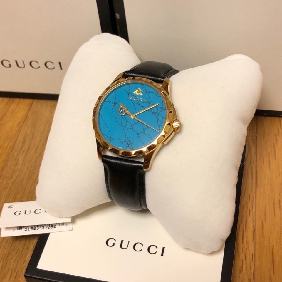 구찌 남녀공용 가죽 시계