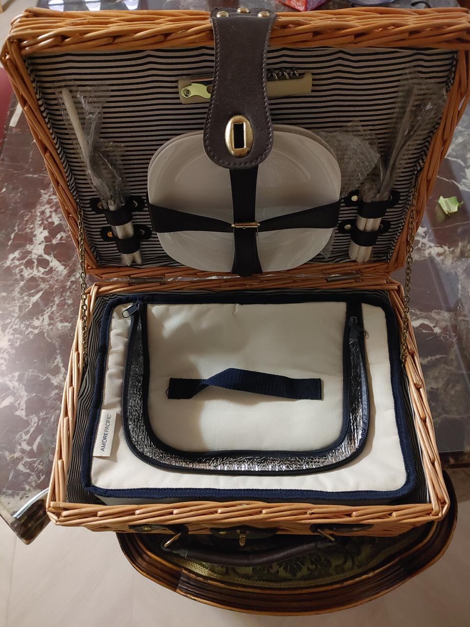 피크닉 가방 도시락 보냉백 와인오프너