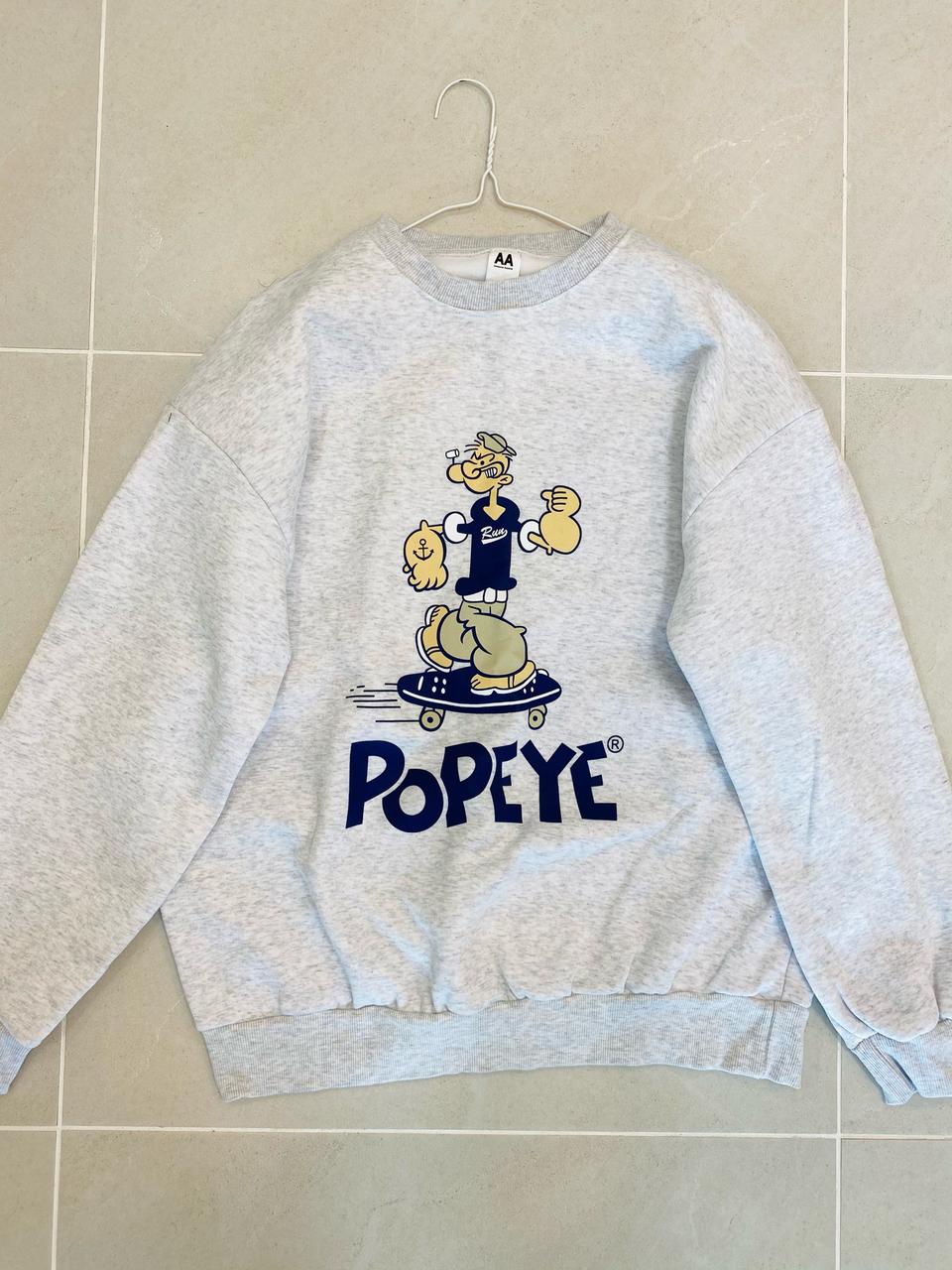 남녀공용 뽀빠이 기모 맨투맨(새상품)