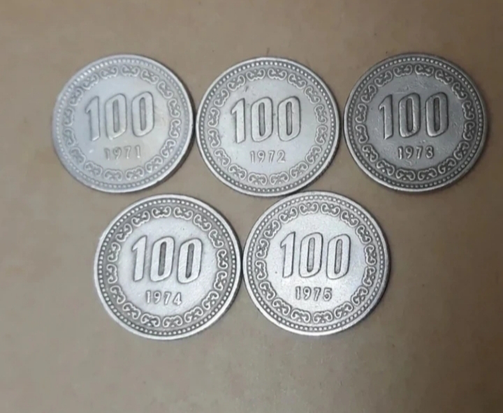 정말 귀한 100주화 5개