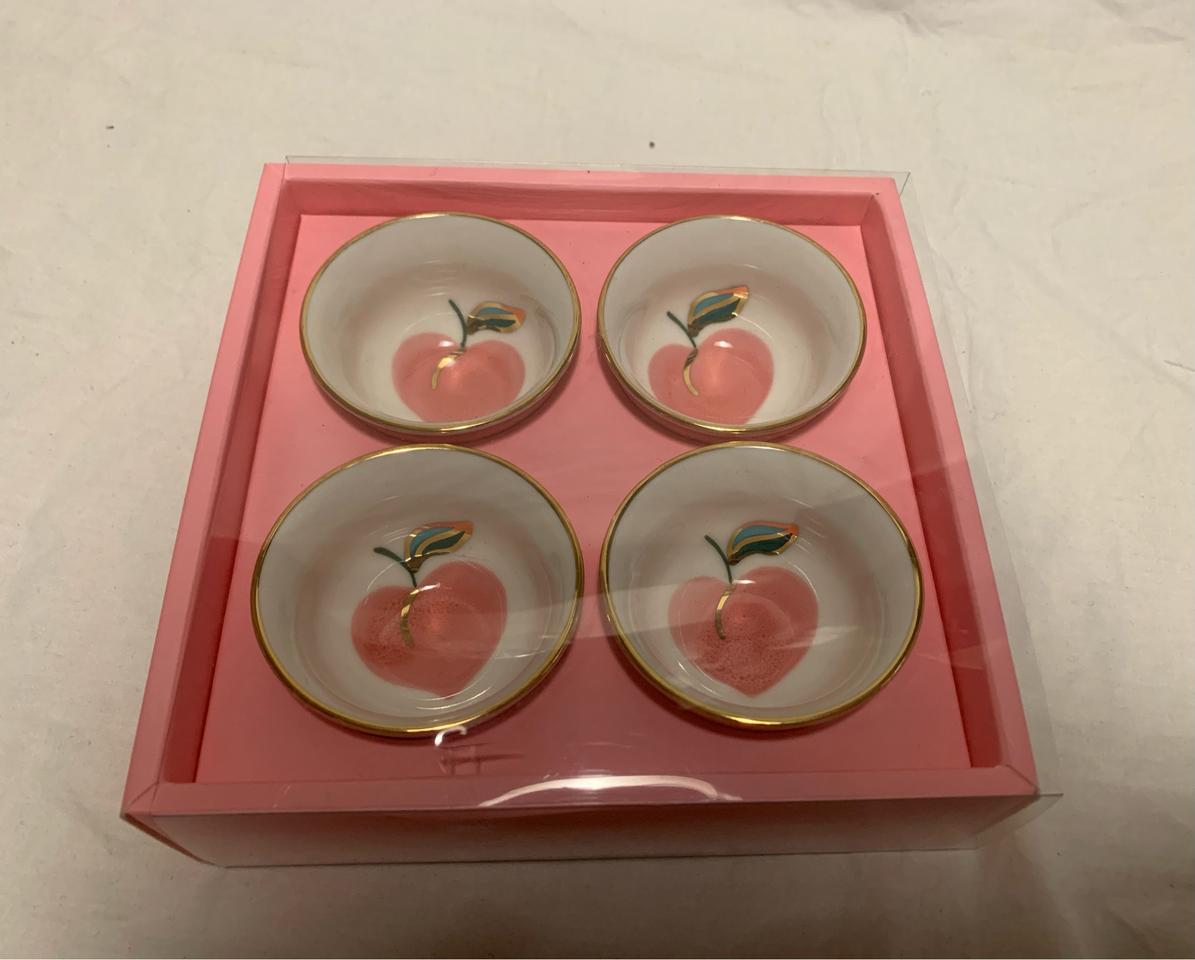 복숭아 술잔 / 찻잔 (미사용)