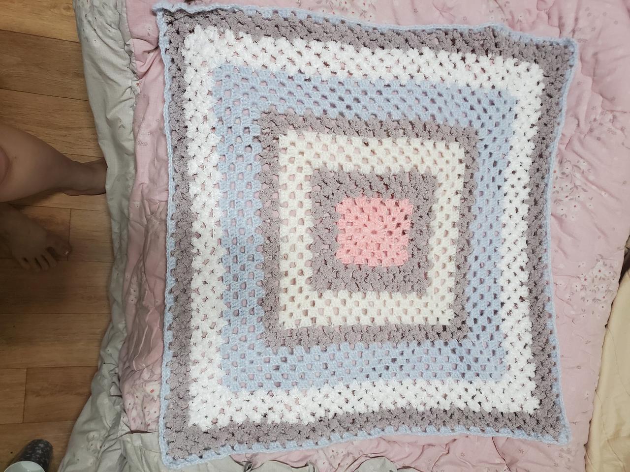 블랭킷 손뜨개 선물용