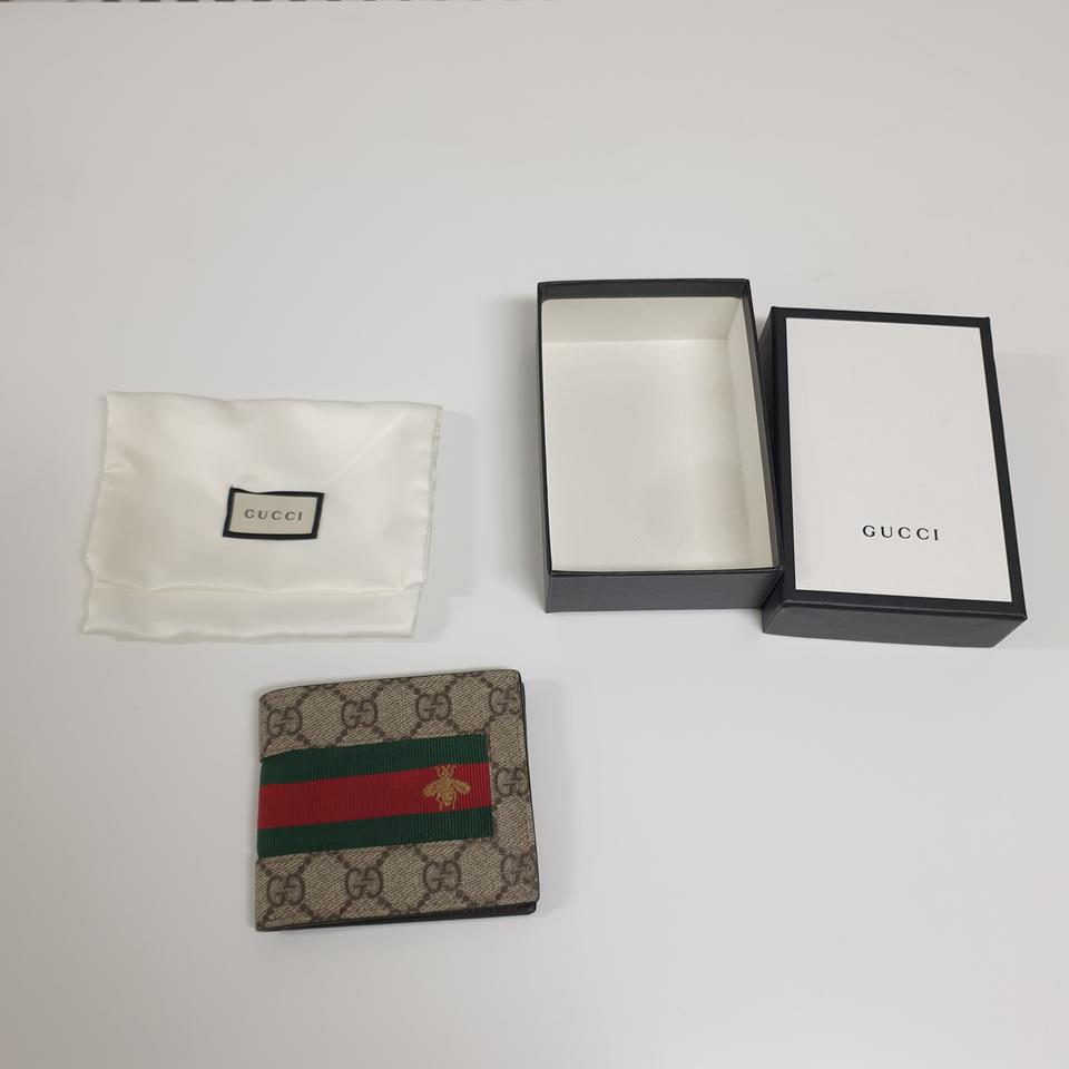 구찌 정품 수프림웹 반지갑(꿀벌)새상품급 꿀매