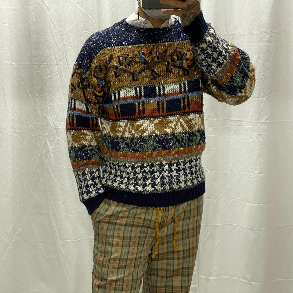 togethri 빈티지 노르딕패턴 니트