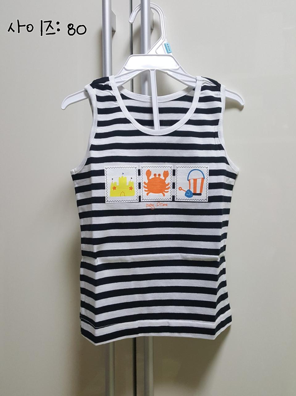 새상품) 아기옷 유아런닝 여름 나시런닝 80사이즈