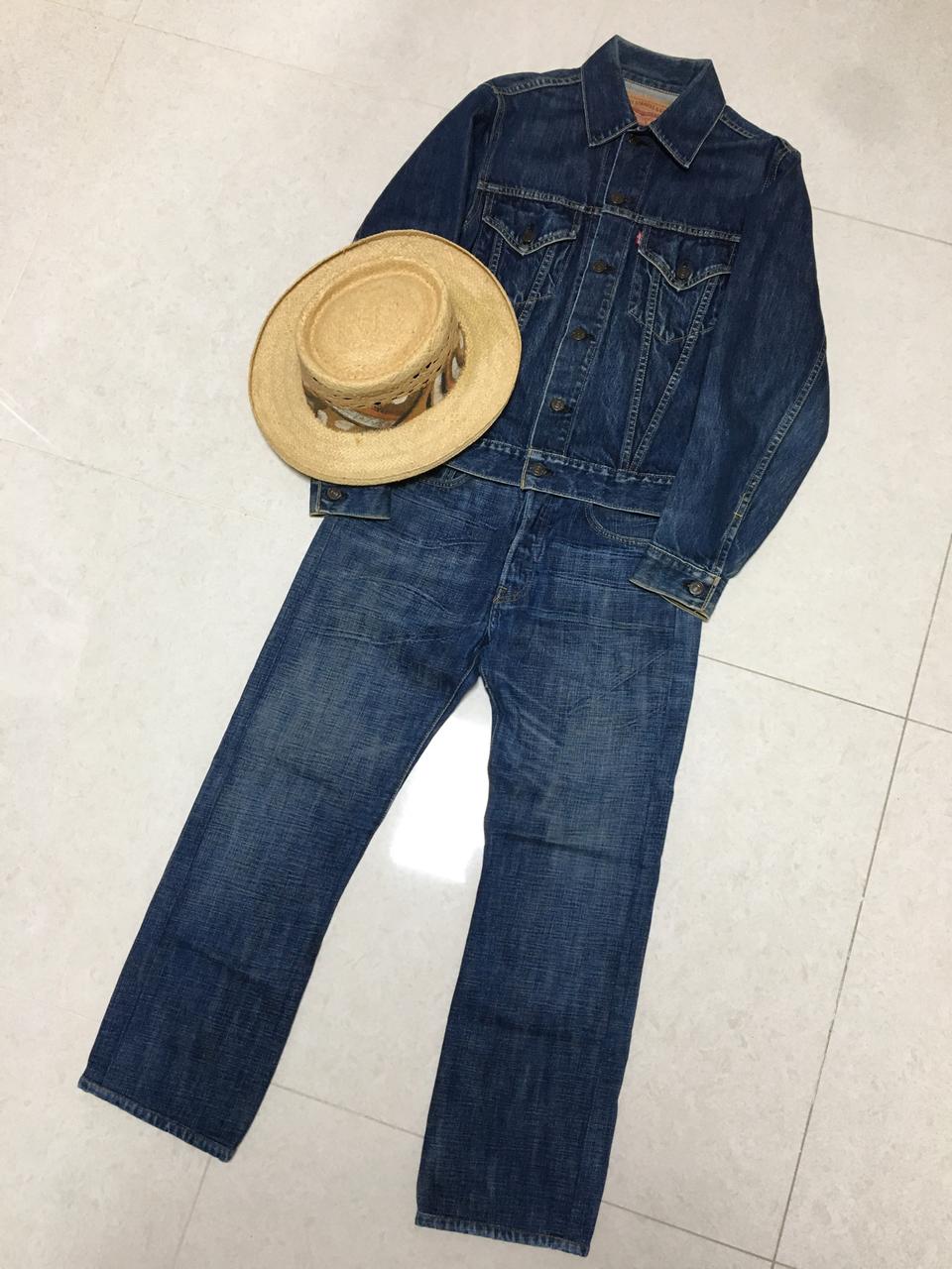 빈티지 리바이스 데님셋업 lvc
