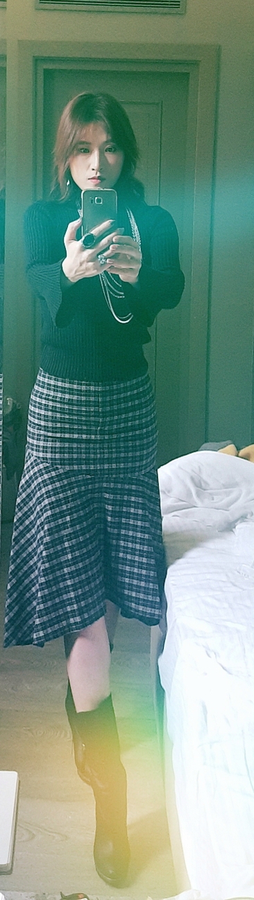 스타일 굿 언발 스커트