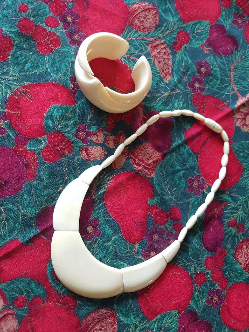 상아목걸이팔찌(코끼리뿔진품)