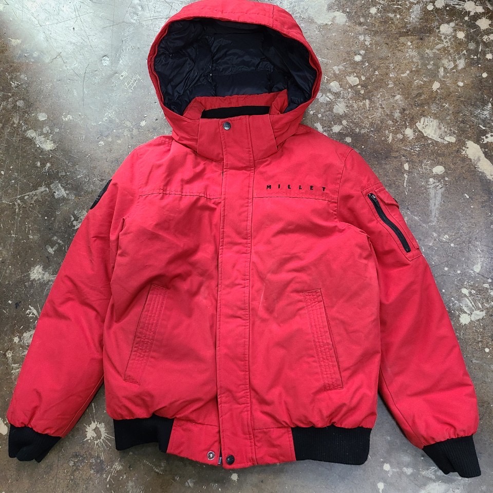 90) 밀레 다운 숏패딩 점퍼 오리털 패딩 노스페이스 아이더 블랙야크