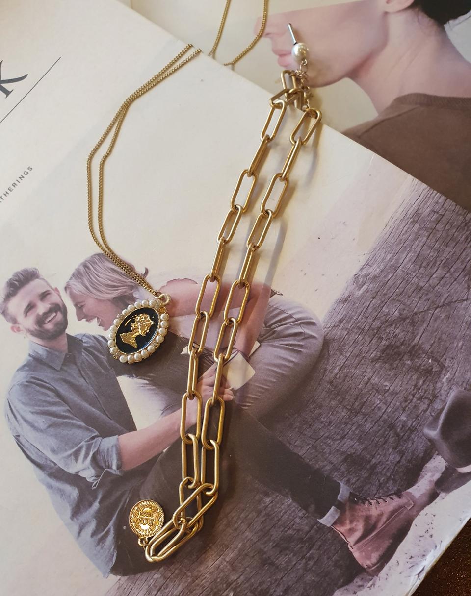 best 써지컬 스틸 클립 코인 목걸이 세트(새제품)