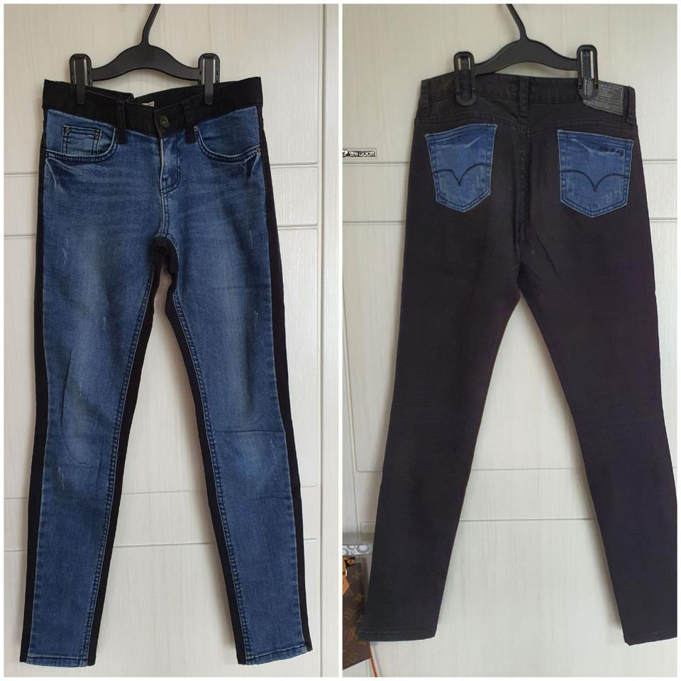 아일렛 스키니 청바지, 배색 스키니