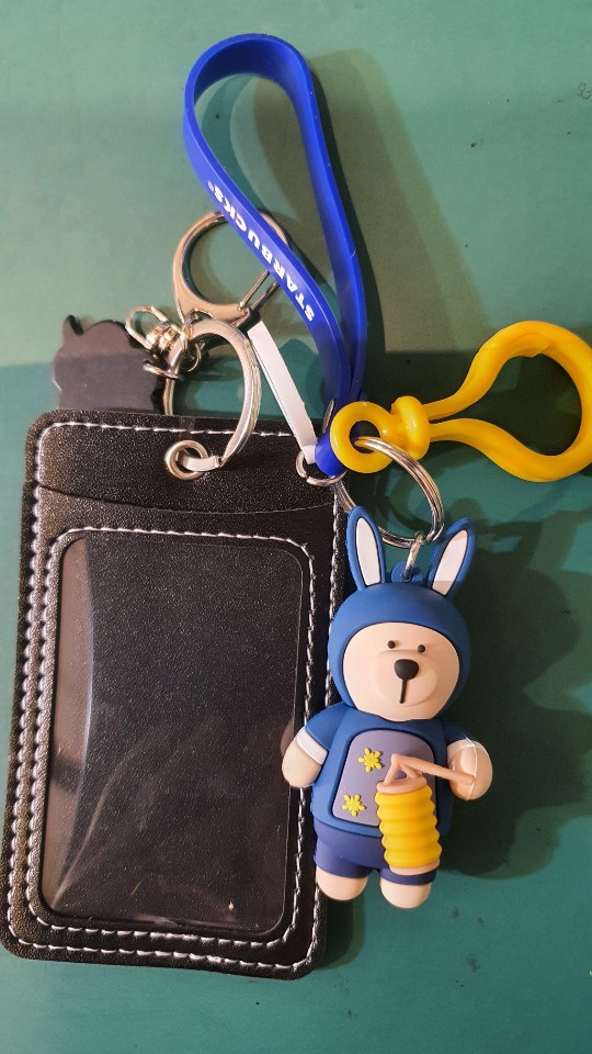 스타벅스 목걸이 가능 카드지갑 케이스열쇠고리 키링 교통카드지갑 동전지