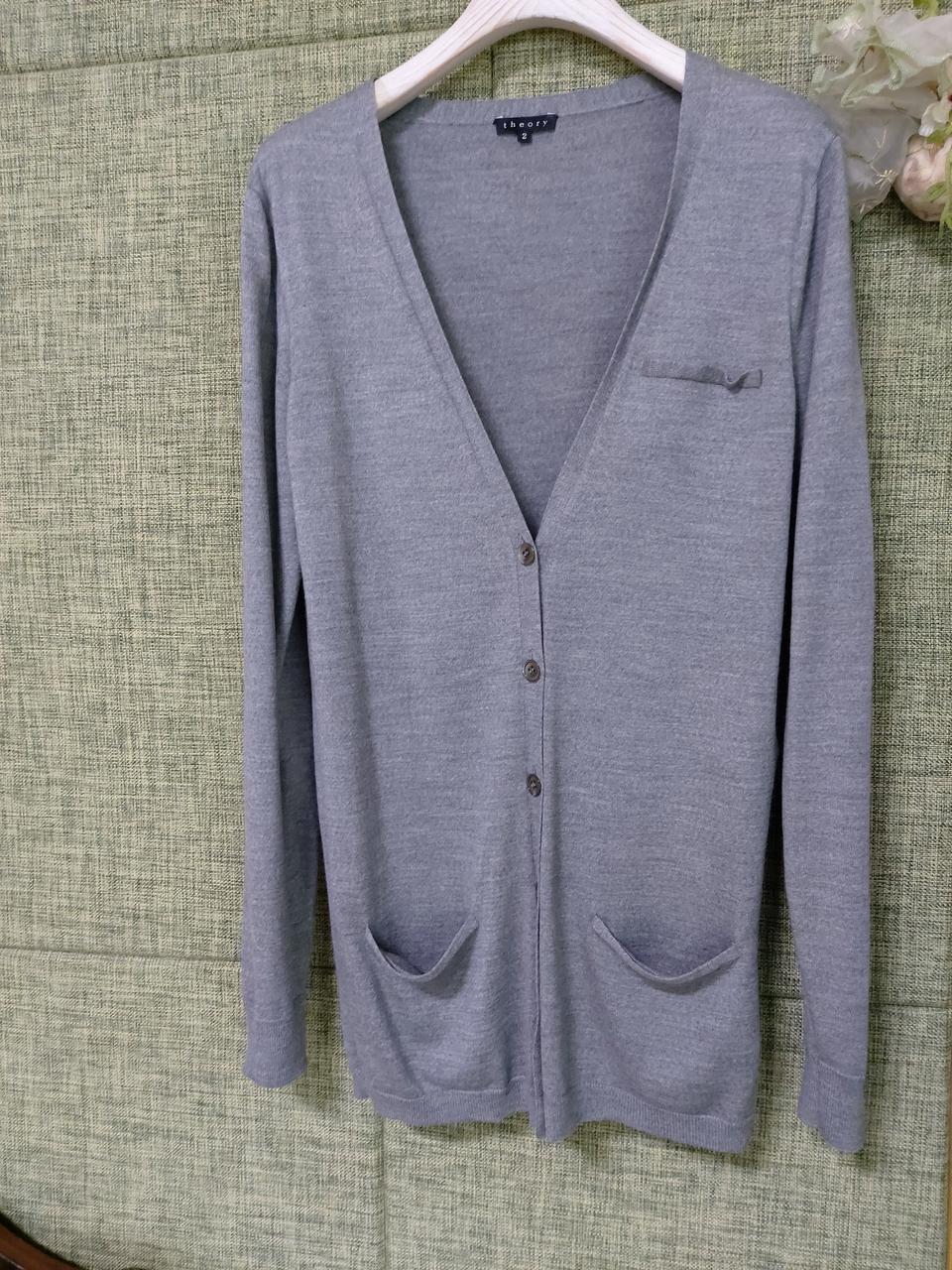 띠어리 울 얇은 가디건