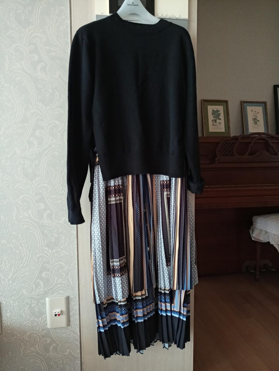 니트와 나시원피스 트윈