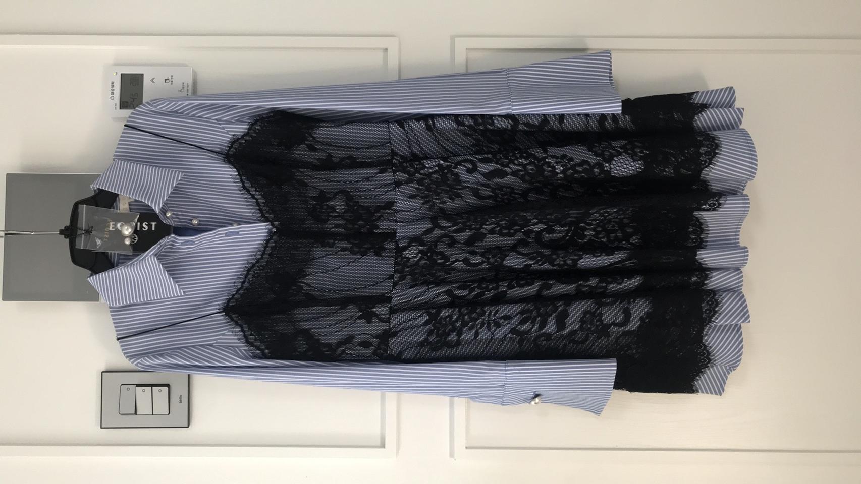 스트라이프 셔츠 원피스