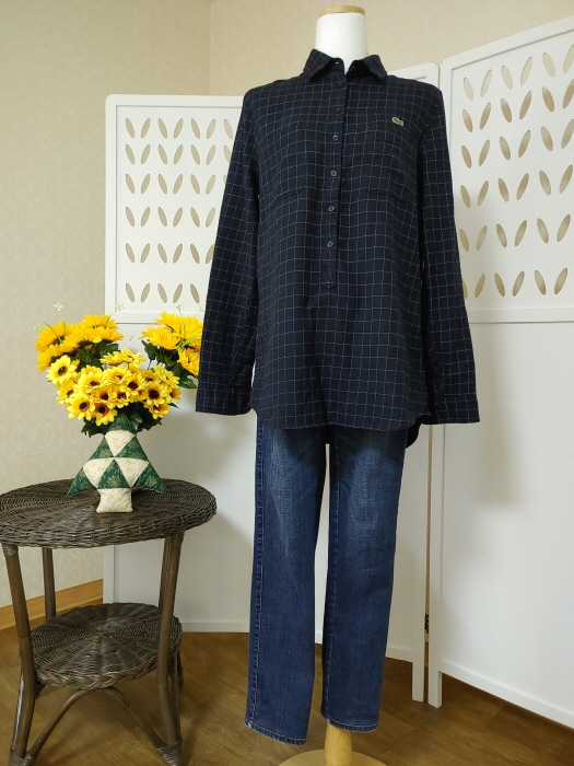 (새거수준)라코스테 정품 남방 100사이즈(66)